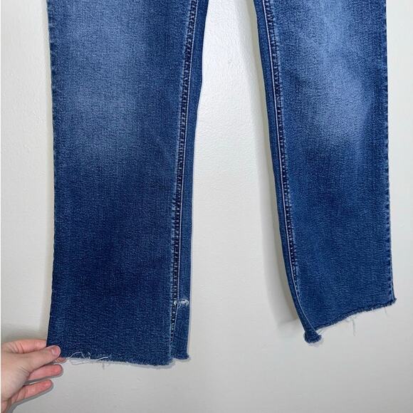 J.Crew Slim Demi Bootcut Jeans Size 28 Raw Hem Medium Wash Denim - Picture 5 of 7